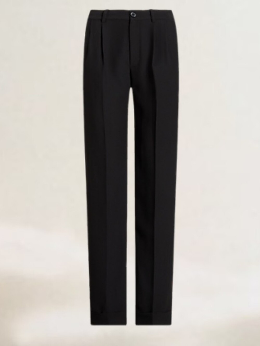 RALPH LAUREN Pleated Sablé Crepe Black Pant Sz 16 NWT Retail $175